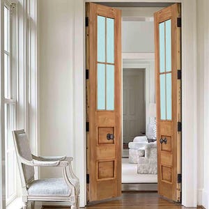 Custom Antique French Door: Rustic Interior/Exterior Wooden Doors