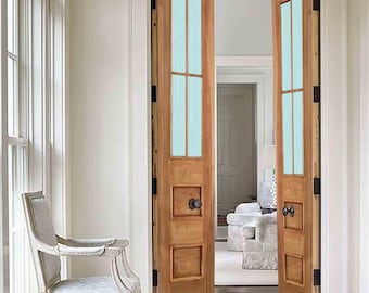 Custom Antique French Door: Rustic Interior/Exterior Wooden Doors