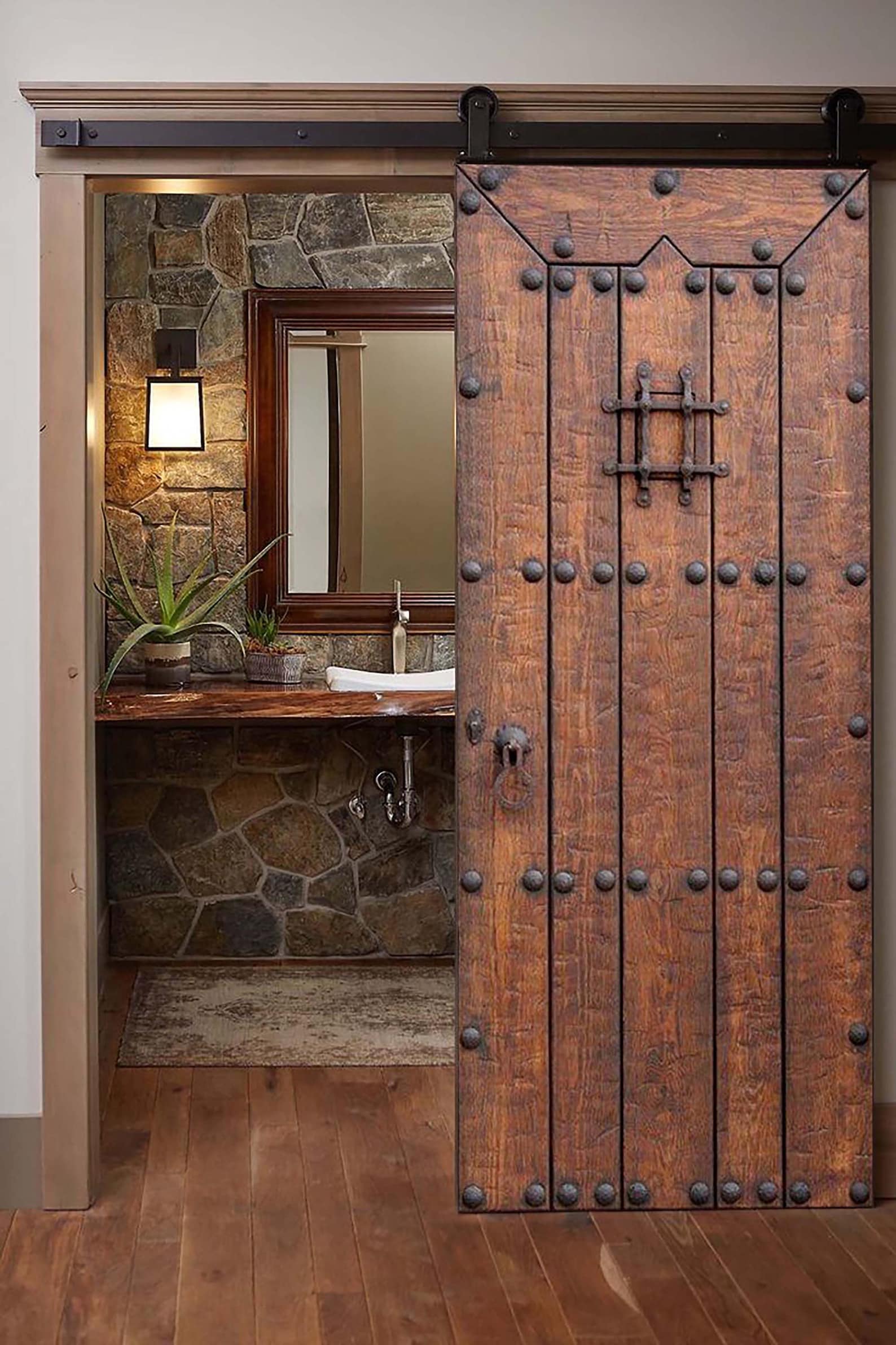 Rustic Speakeasy Plank Entry Door – Solid Wood Medieval Farmhouse ...