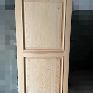 Handcrafted Solid Wood Raised Panel Door, 36 by 80 inches, Unfinished