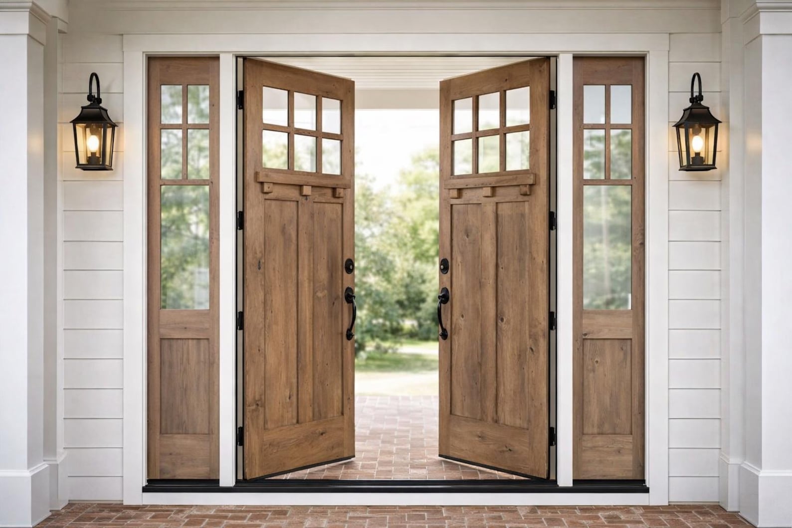 Handcrafted Craftsman Door With 6 Lite | Solid Wood Entry / Interior ...