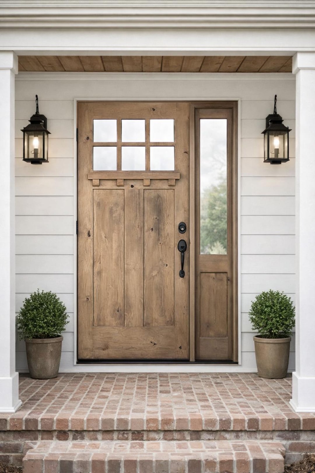 Handcrafted Craftsman Door With 6 Lite | Solid Wood Entry / Interior ...