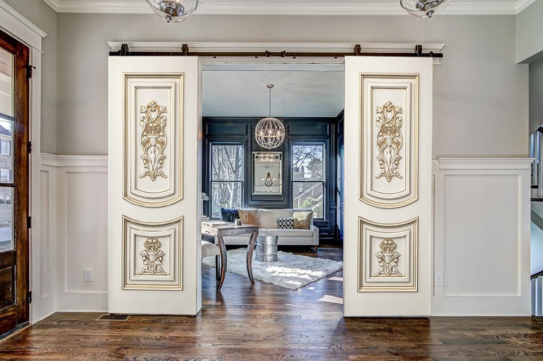 Handcarved Palace Door Custom Size Barn Doors Door Double Etsy