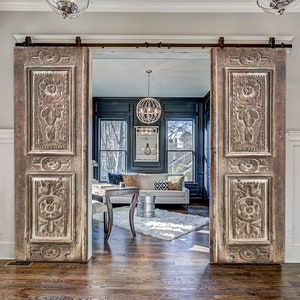 Hand-Carved Internal External Doors, Custom Antique Entry Front Doors, Sliding Barn Doors, Solid wooden Double or Single Rustic Pantry Doors