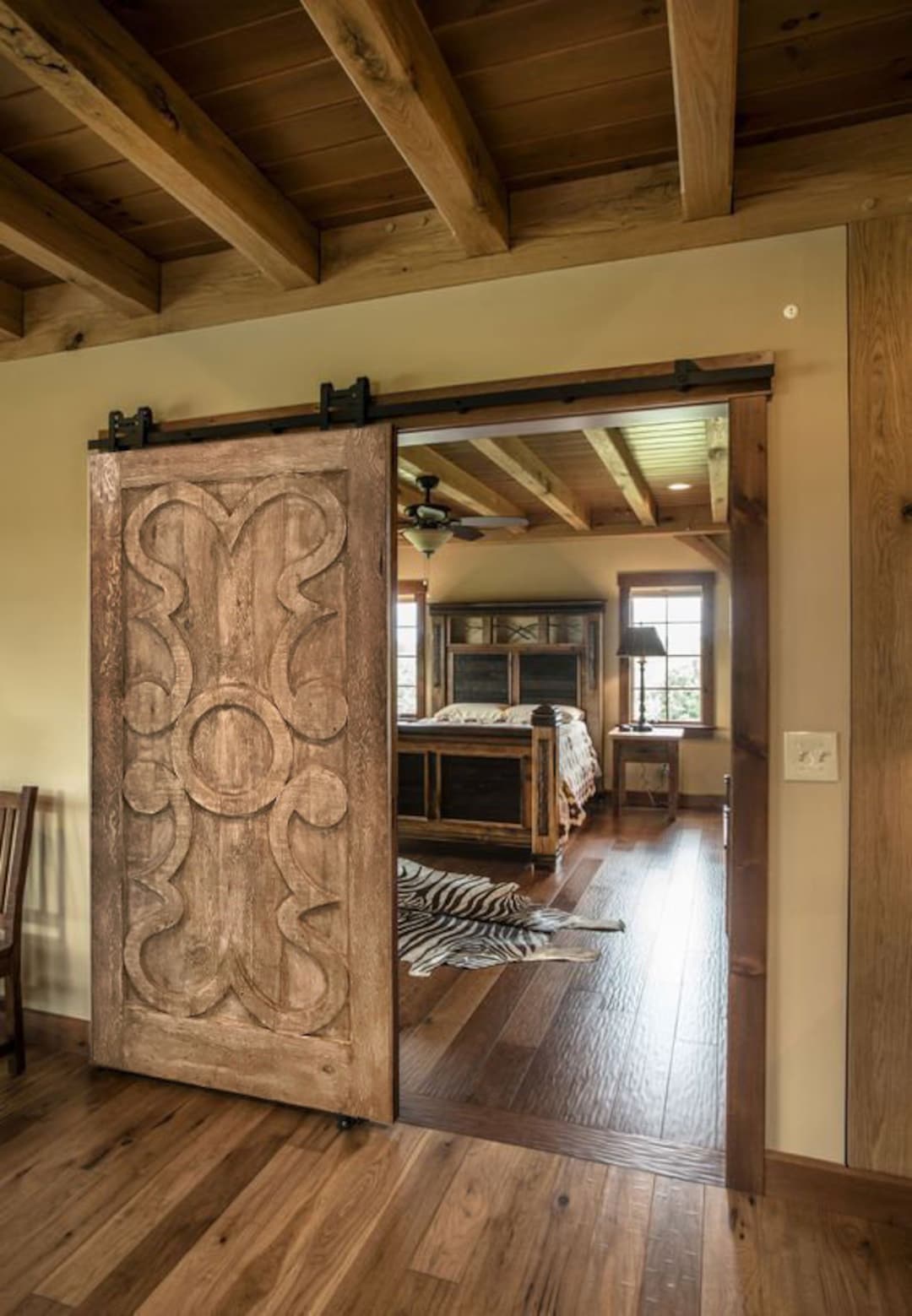 Handcarved Barn Door, Antique Doors, Custom Size Interior Sliding or