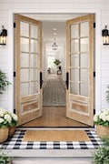 Antique Whitewashed French Door: Custom Interior/Exterior Doors