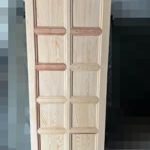 Handcrafted Solid Wood Door, 34 by 80 inches, Unfinished