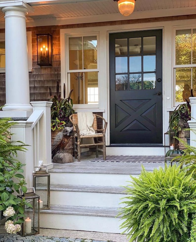 Custom Built Black French X Front Door, Vintage Farmhouse Interior Exterior Doors, Sliding, Hinge, Double & Single, Pocket Door, Pantry Door image 6