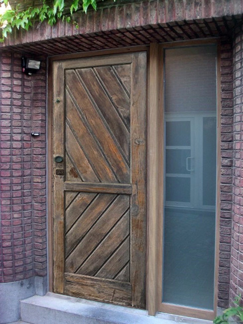 Chevron Door: Exterior Interior Custom Solid Wood Sliding or Hinged - Etsy