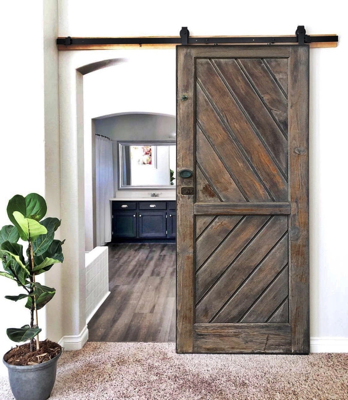Chevron Door: Exterior Interior Custom Solid Wood Sliding or Hinged - Etsy