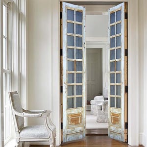 Custom French Doors: Antique Style Glass Lite, Solid Wood