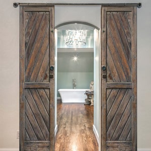 Chevron Door: Exterior Interior Custom Solid Wood Sliding or Hinged - Etsy