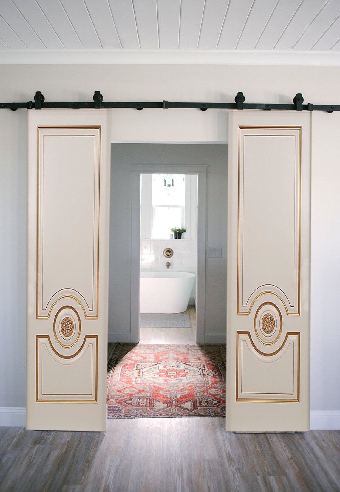 Custom Size Handcarved Barn Door Interior Exterior Doors Etsy