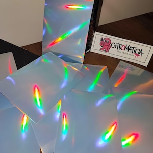 20 Hologramm Sticker A6 – DIY Slap Blanks – Reflektierende Folie – Graffiti & Streetart Drucker geeignet