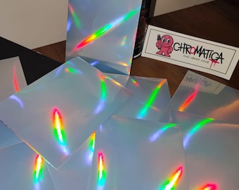 20 A6 Hologram Stickers – DIY Slap Blanks – Reflective Film – Graffiti & Street Art Printable