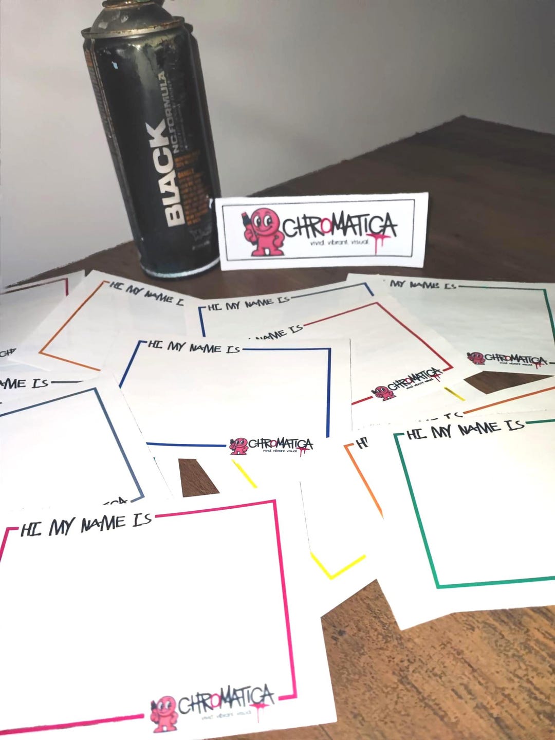 20 Hi My Name is Stickers A6 – Color Slap Blanks – Extra Strong ...