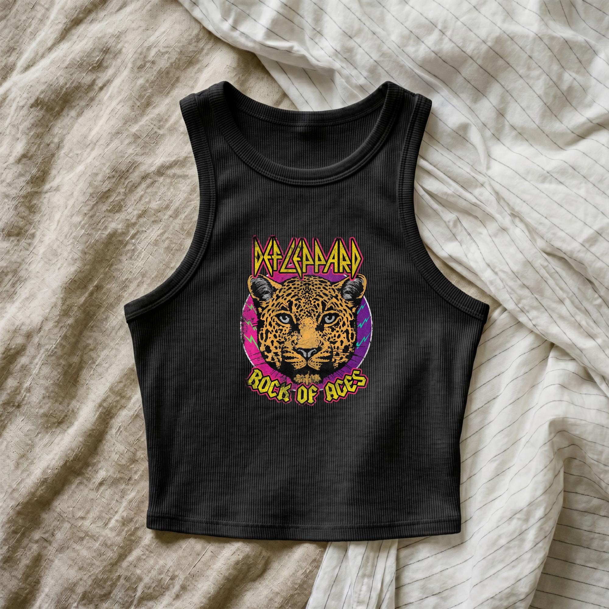 80s def leppard tank top, rock of ages, summer muscle tank, def leppard tour