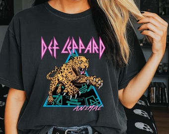 80s def leppard t-shirt, band tee, band graphic tee, def leopard, animal Armageddon, cotton unisex fit