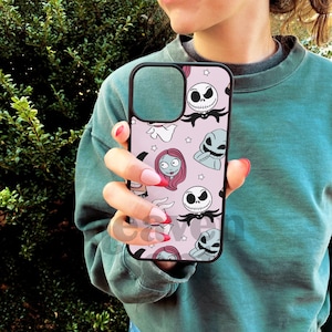 Skellington and Friends iPhone case, NBC Black and Pink, iPhone 11 12 13 14 15 Pro Max