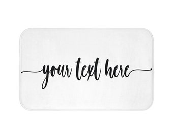 Your Text Here Bath Mat, Custom Text, Your Funny Text Here, Personelized Bathroom Mat