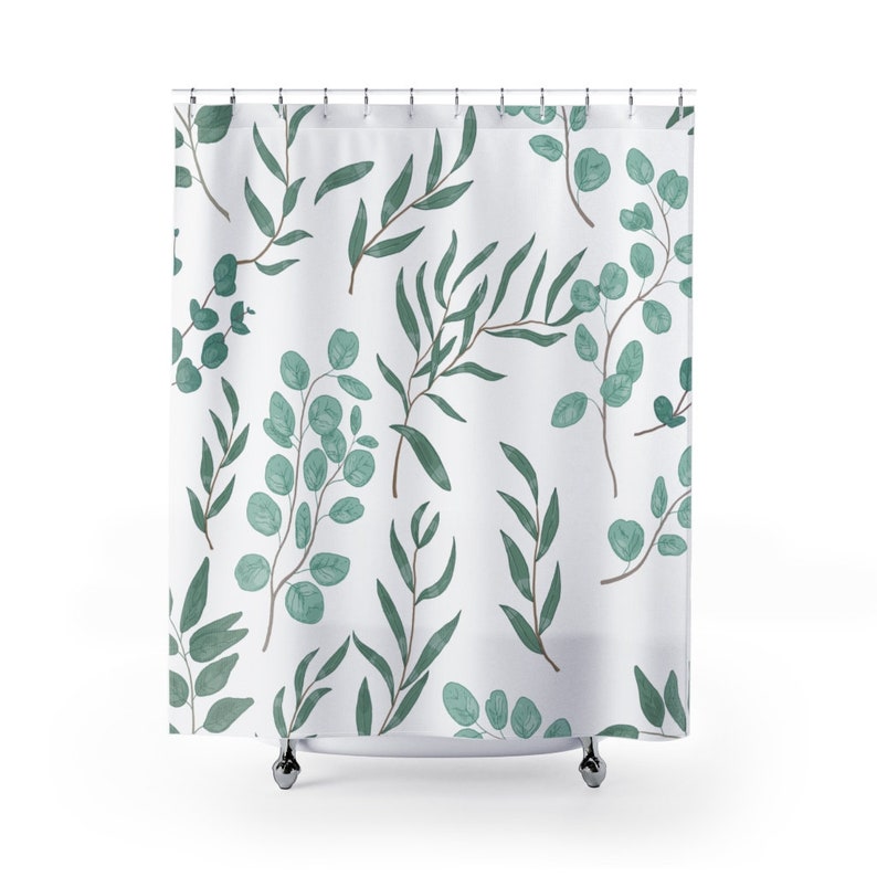 Eucalyptus Bathroom Set Watercolor Modern Art Bath Decor Etsy