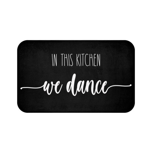 In This Kitchen We Dance Floor Mat, Inspired Rae Dunn Style,  Memory Foam Anti Slip Kitchen Mat