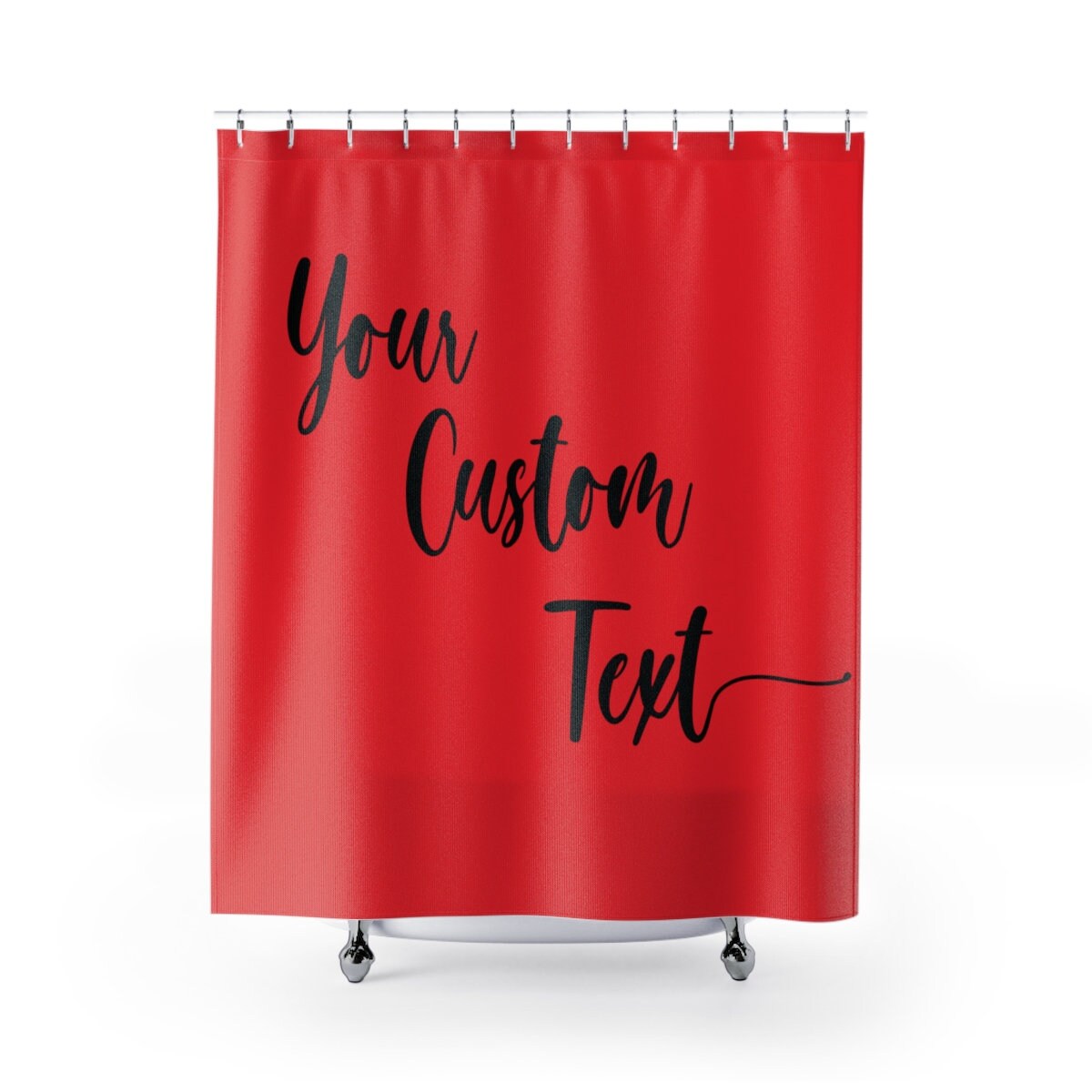 Your Custom Text Shower Curtain Design Your Own Shower Etsy