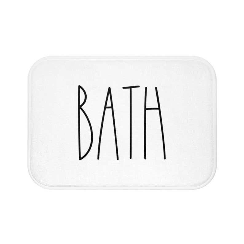 Rae Dunn Inspired Bath Mat Simple and Cute Bath Mat Etsy