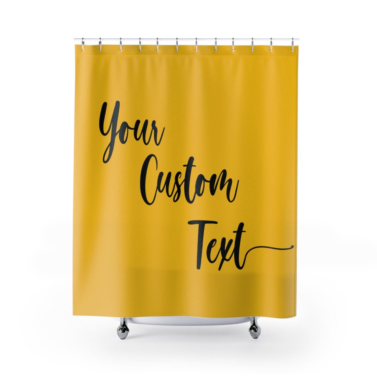 Your Custom Text Shower Curtain Design Your Own Shower Etsy