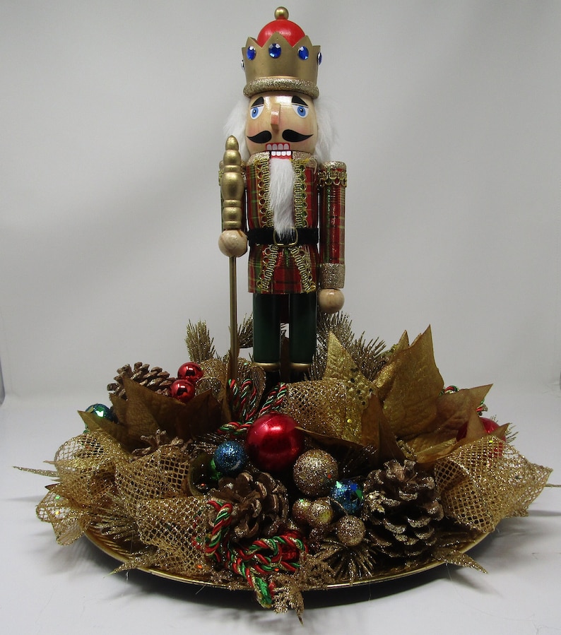 Christmas Nutcracker Arrangement, Christmas Table Decor , Nutcracker