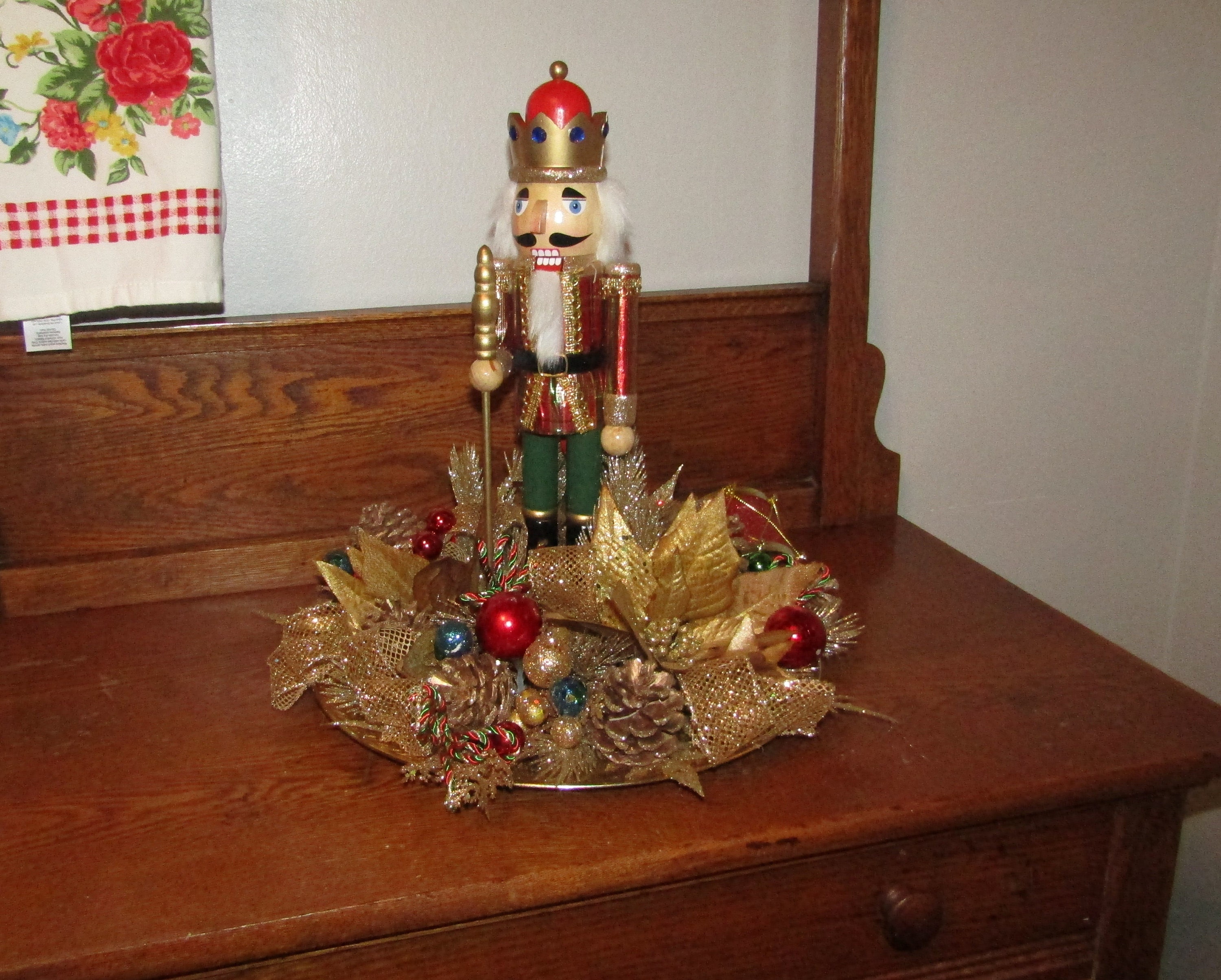 Christmas Nutcracker Arrangement, Christmas Table Decor , Nutcracker