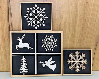 Cute Christmas Laser Cut Digital File /Christmas Presents laser / Christmas Trees / Glowforge files