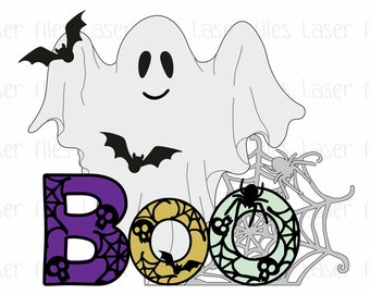 Halloween Ghost Countdown SVG File /Shelf Sitter /Standing Ghost SVG File/Halloween Boo SVG/ Laser Cut File