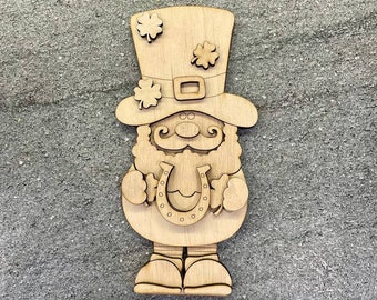 Gnome SVG File,St. Patrick's Day Gnome SVG File ,Gnome,Gnome Shelf Sitter,St. Patrick's Day ,Laser Cut File