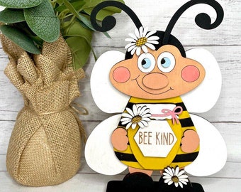 Bee Animal File SVG,Seasonal Leaning sign,Honey Laser File, Tiered Tray Glowforge