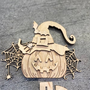 Pumpkin Halloween Shelf Sitter SVG File | Halloween SVG File | Glowforge | Bats | Halloween SVG | Boo Svg | Halloween | Laser Cut File