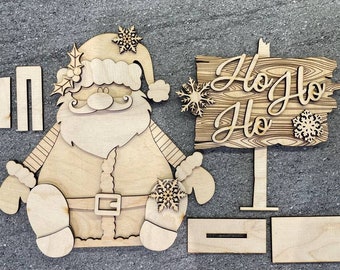 Shelf Sitter Santa Elf Laser Cut File, Christmas Laser File, Glowforge Laser Design SVG,Christmas Shelf Sitter Laser Cut Design SVG,