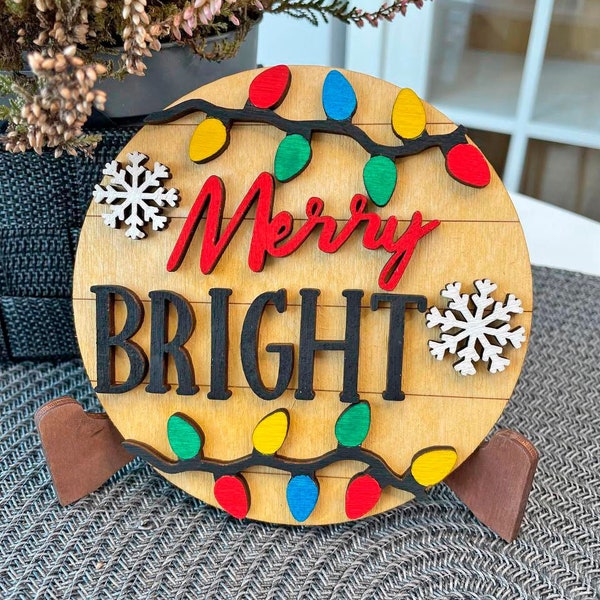 Merry and Bright sign svg,Ornaments Door Hanger SVG,indoor sign,Christmas rustic decor,Christmas Door Decor SVG,