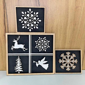 Cute Christmas Laser Cut Digital File /Christmas Presents laser / Christmas Trees / Glowforge files