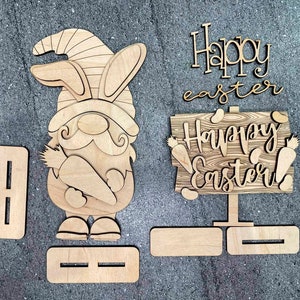 Hase Gnom SVG-Datei, Gnom, Kantenhocker, Ostereier, Laser geschnitten, Glowforge, Osterhase Gnom SVG-Datei,