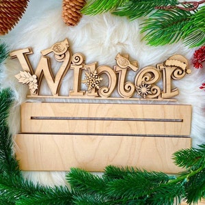 Winter Word Block svg ,Laser Cutting File , Light forge ,Robe decor svg ,Christmas SVG, Christmas Word Block SVG ,SVG file