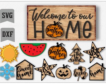 Free Free 299 Interchangeable Home Sign Svg SVG PNG EPS DXF File