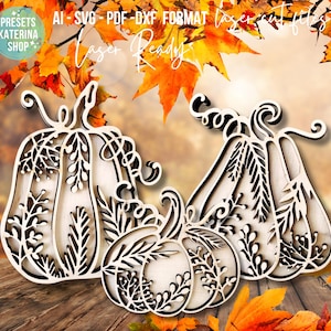 Fall Pumpkin Laser File, Pumpkin Shelf Sitter SVG, Farmhouse Pumpkin Laser Files SVG,Standing Pumpkin Laser SVG, Autumn Standing Pumpkins
