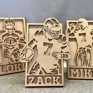 Panneaux de football personnalisés série stade, 3 options de conception Options SVG - téléchargement de fichier SVG, taille pour les fichiers Glowforge, fichiers laser de football