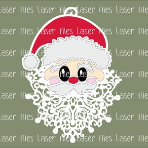 Santa ornament 3 svg ,Christmas ornament svg , stocking tag svg ,Cute Santa svg ,Laser Cutting File ,Christmas decorations