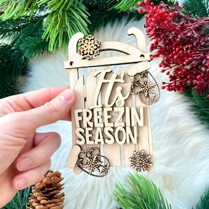 Christmas Sleigh Ornament  Laser Cut File, Christmas Ornament SVG,Sled Ornaments SVG Digital Download for Glowforge or Laser
