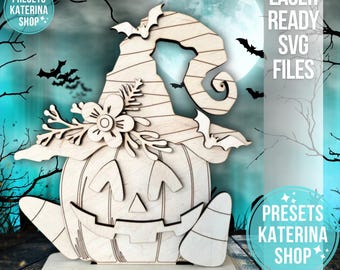 Cartello con zucca e cappello da strega, Glowforge, cartello in formato SVG per veranda, decorazione per fattoria, Halloween, vacanze, autunno, stagione