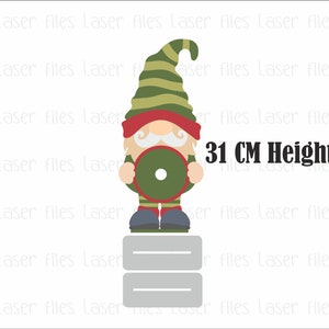 Interchangeable Standing Gnome Jar Sign Frame Svg,glowforge , Round ...