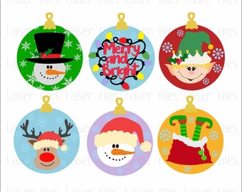 Christmas Ornament Laser File,Christmas Laser SVG,Christmas Ornament Bundle SVG,Christmas Laser Design,