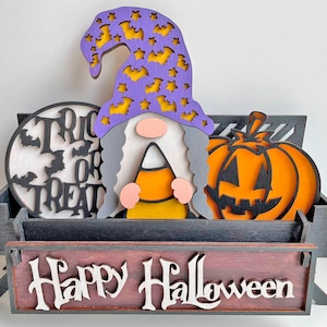 Svg d&#39;Halloween Stend interchangeable, Stend interchangeable pour Halloween, décoration de ferme pour laser, svg Glowforge, fichier coupé Glowforge,